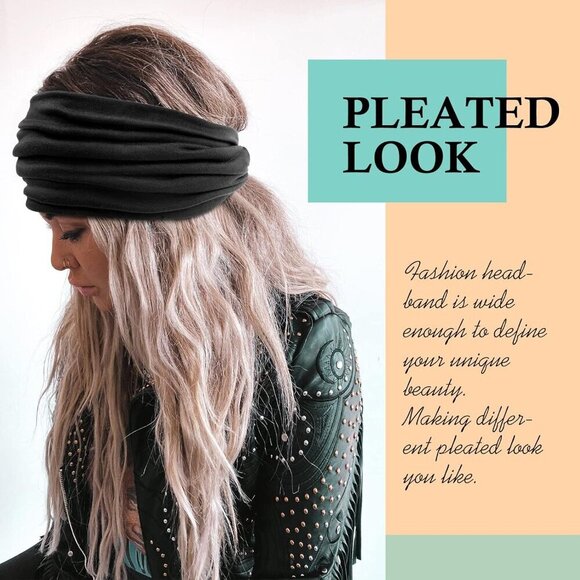 Wide Headbands for Women Fabric 8 Pack Twist Turban Yoga Workout Hair Accessorie main image 4